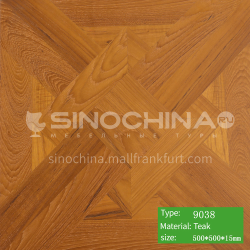 15mm multi-layer solid wood art parquet floor 9038